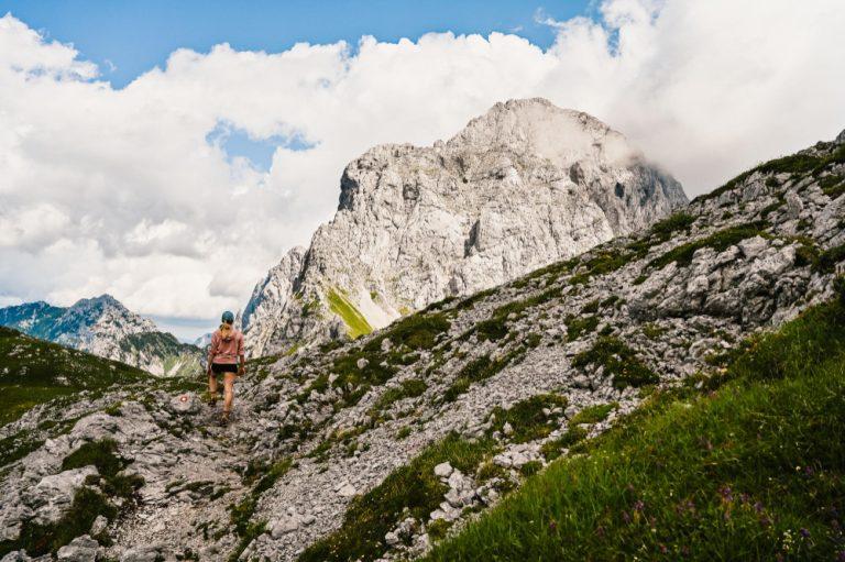 Kamnik saddle in logar valley slovenia europe hiking in savinja alps and slovenia mountain popular site for a hike in triglav national park